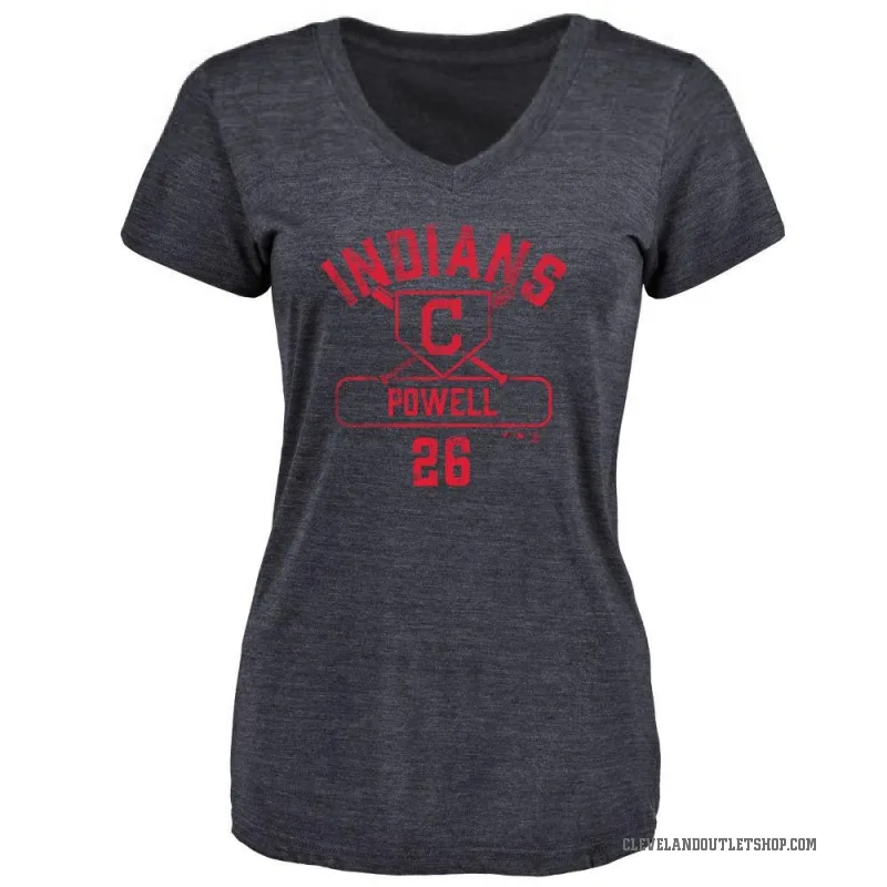 Boog Powell Women's Navy Cleveland Guardians Base Runner T-Shirt -