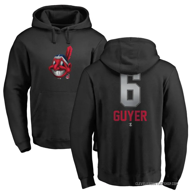 Brandon Guyer Men's Black Cleveland Guardians Branded Midnight Mascot Pullover Hoodie -