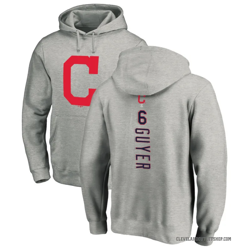 Brandon Guyer Men's Cleveland Guardians Ash Backer Pullover Hoodie