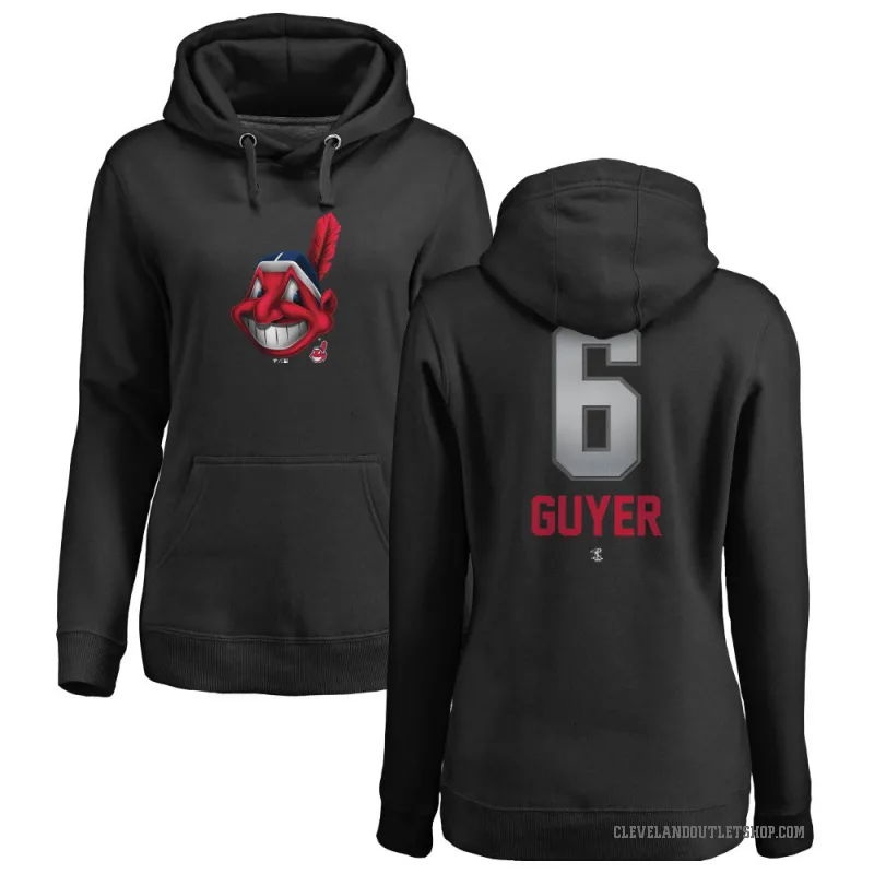 Brandon Guyer Women's Black Cleveland Guardians Branded Midnight Mascot Pullover Hoodie -