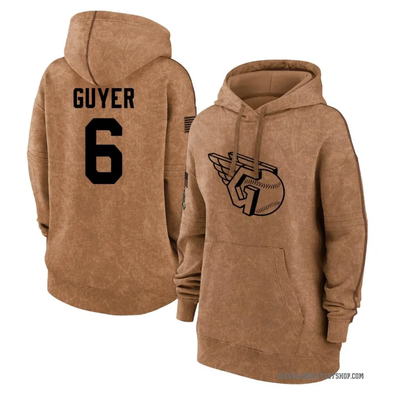 Brandon Guyer Women's Brown Cleveland Guardians 2023 Salute to Service Pullover Hoodie