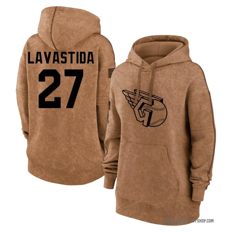 Bryan Lavastida Women's Brown Cleveland Guardians 2023 Salute to Service Pullover Hoodie