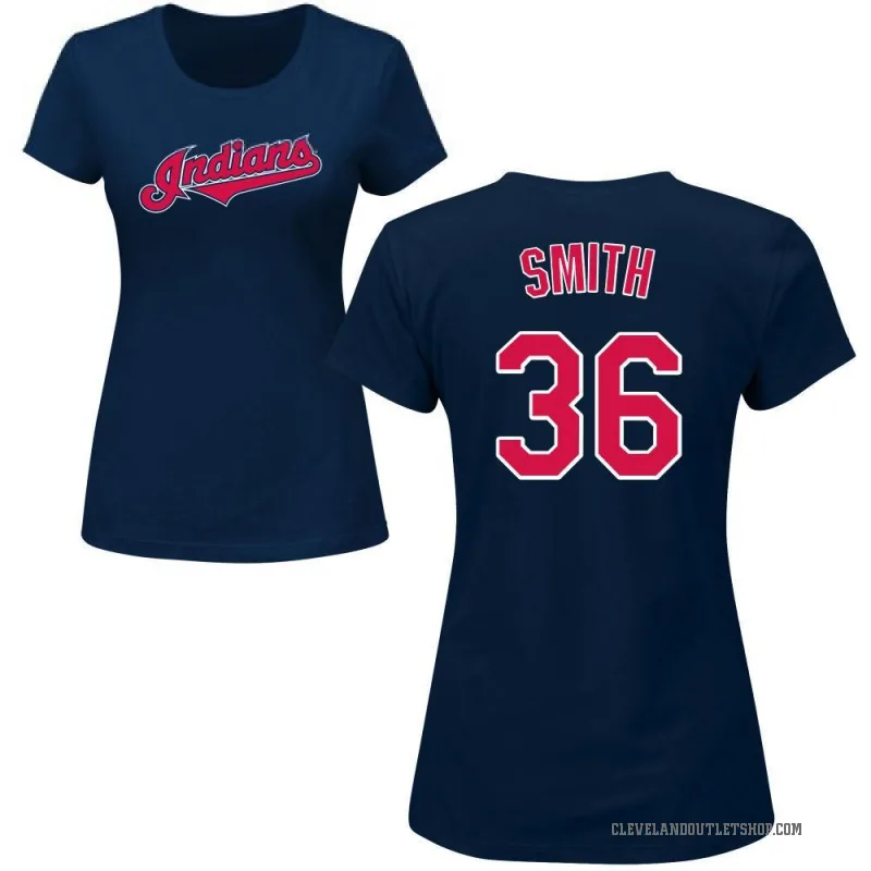 Cade Smith Women's Navy Cleveland Guardians Roster T-Shirt -
