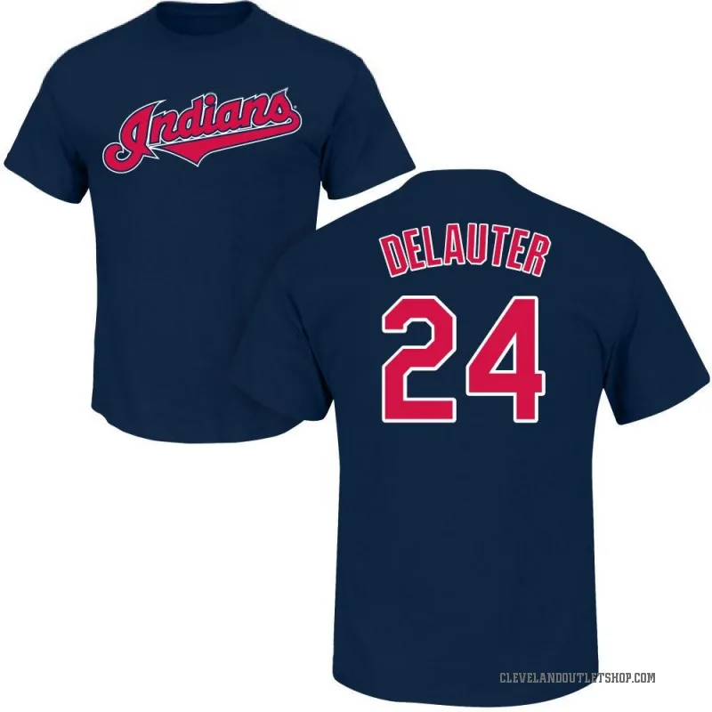 Chase DeLauter Men's Navy Cleveland Guardians Roster T-Shirt -