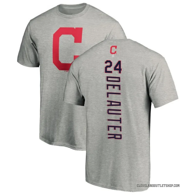 Chase DeLauter Youth Ash Cleveland Guardians Backer T-Shirt -