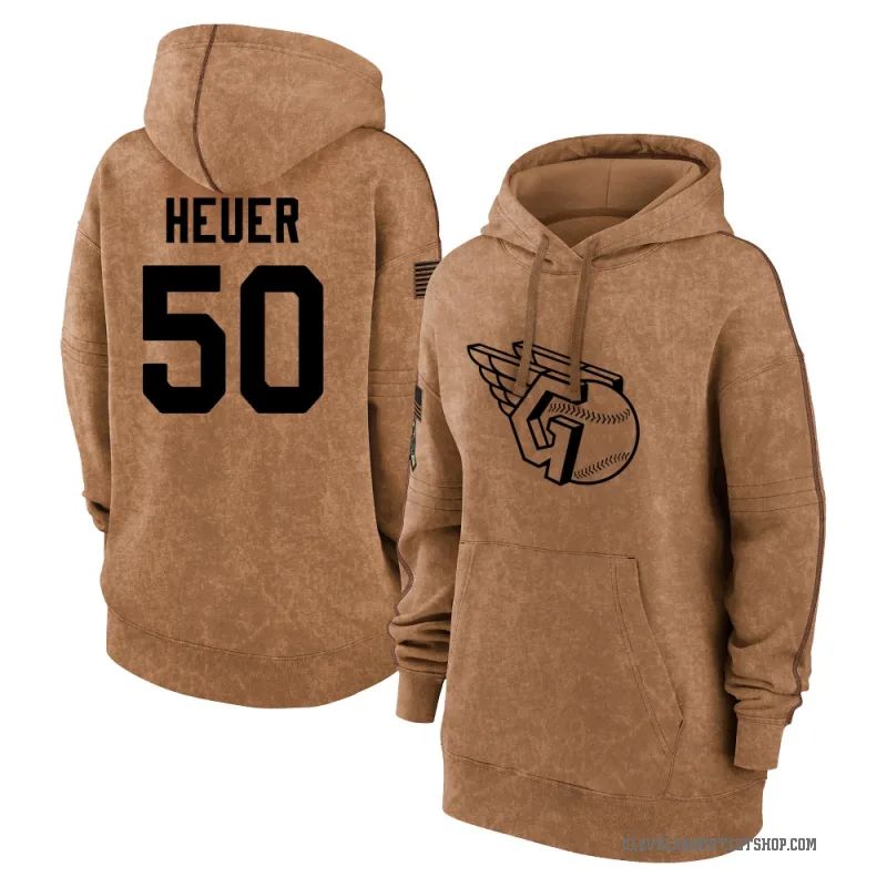 Codi Heuer Women's Brown Cleveland Guardians 2023 Salute to Service Pullover Hoodie
