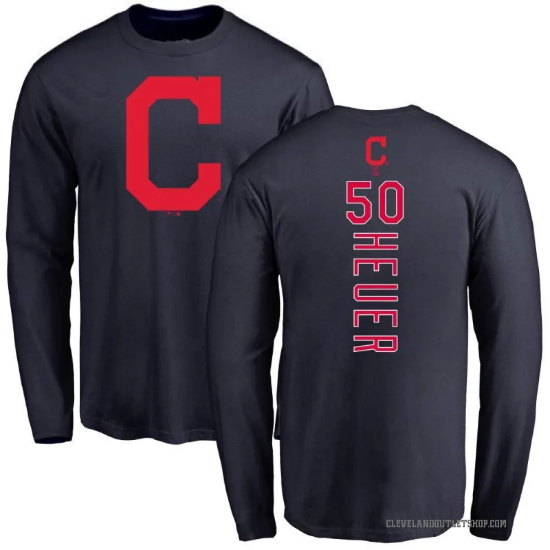 Codi Heuer Youth Navy Cleveland Guardians Backer Long Sleeve T-Shirt -