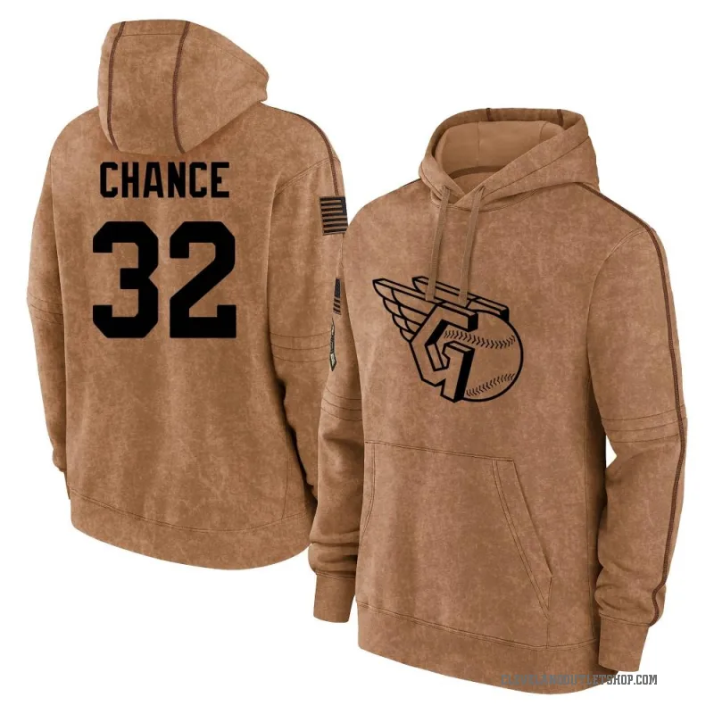 Dean Chance Men's Brown Cleveland Guardians 2023 Salute to Service Club Pullover Hoodie