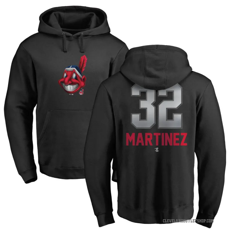 Dennis Martinez Men's Black Cleveland Guardians Branded Midnight Mascot Pullover Hoodie -