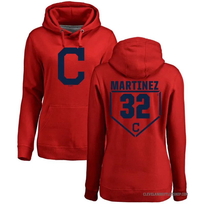 Dennis Martinez Women's Red Cleveland Guardians Branded RBI Pullover Hoodie -