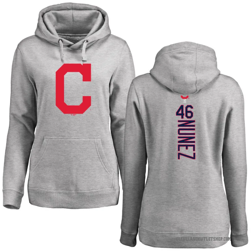 Dom Nunez Women's Cleveland Guardians Ash Backer Pullover Hoodie