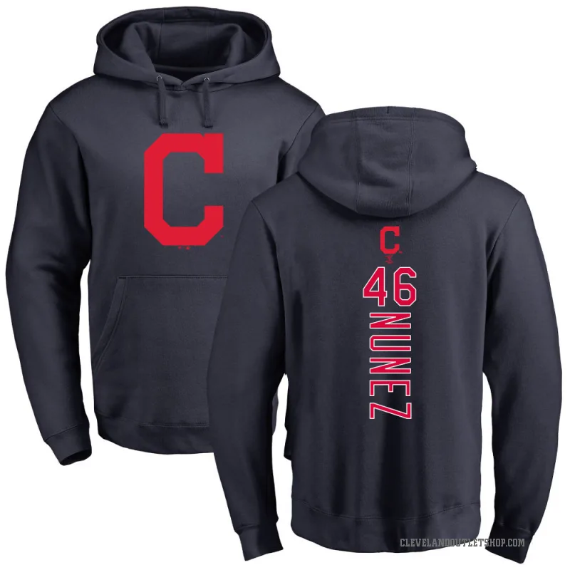 Dom Nunez Youth Navy Cleveland Guardians Backer Pullover Hoodie