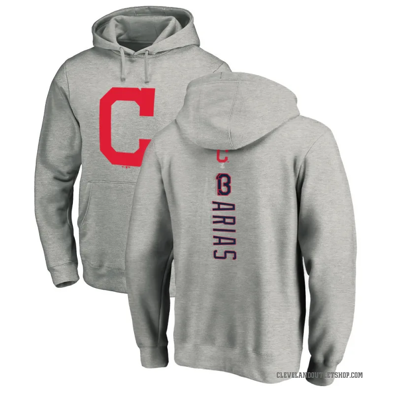 Gabriel Arias Men's Cleveland Guardians Ash Backer Pullover Hoodie