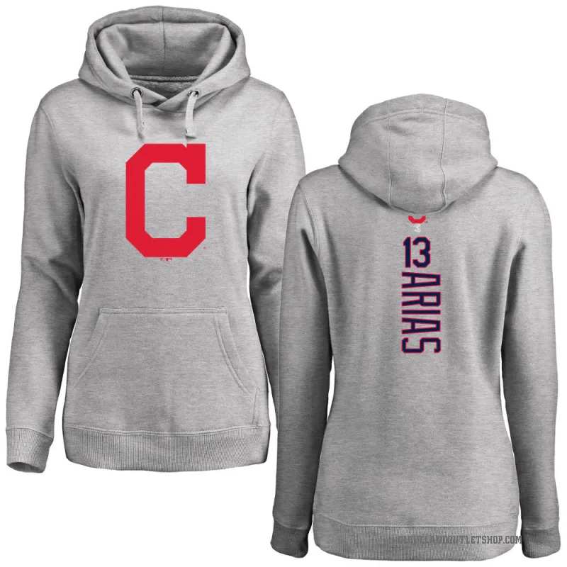 Gabriel Arias Women's Cleveland Guardians Ash Backer Pullover Hoodie