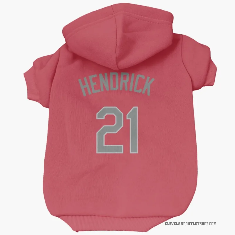 George Hendrick  Red Cleveland Guardians  Gray Cat & Dog Pet Hoodie