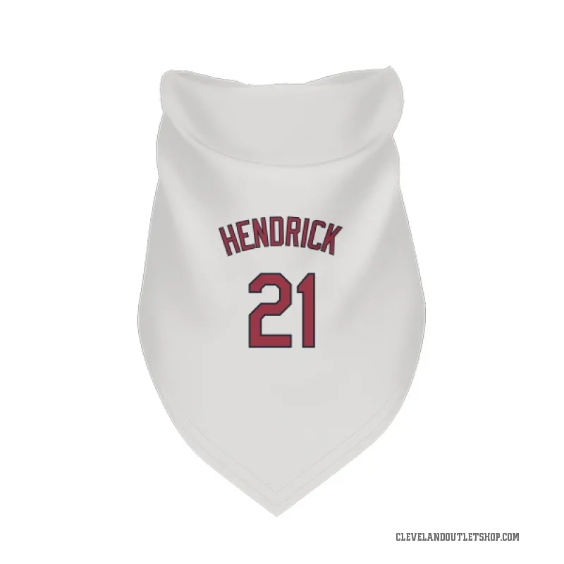 George Hendrick  White Cleveland Guardians  Cat & Dog Pet Bandana