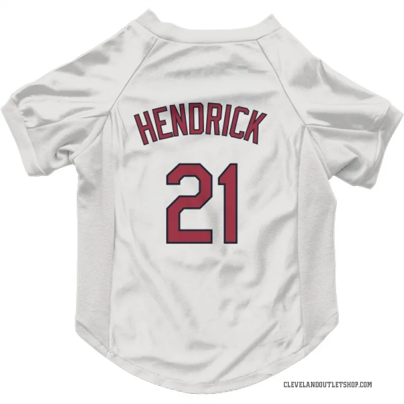 George Hendrick  White Cleveland Guardians  Cat & Dog Pet Jersey