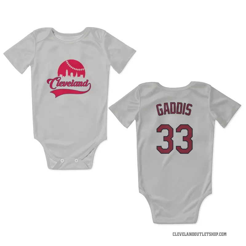 Hunter Gaddis  White Cleveland Guardians  Newborn & Infant Bodysuit