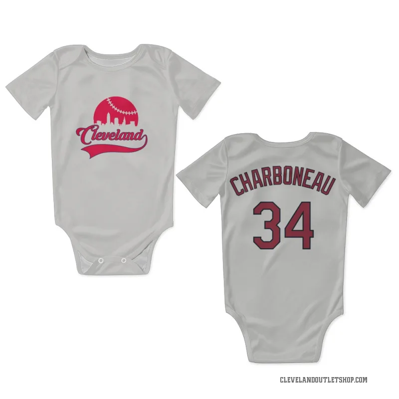 Joe Charboneau  White Cleveland Guardians  Newborn & Infant Bodysuit