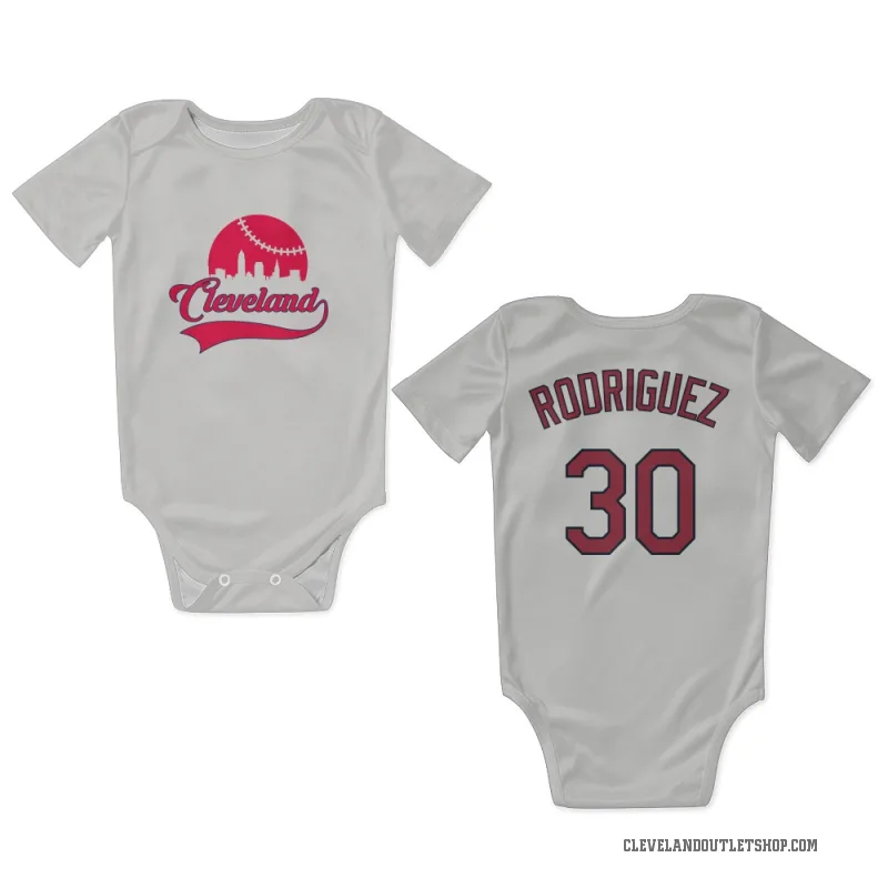 Johnathan Rodriguez  White Cleveland Guardians  Newborn & Infant Bodysuit