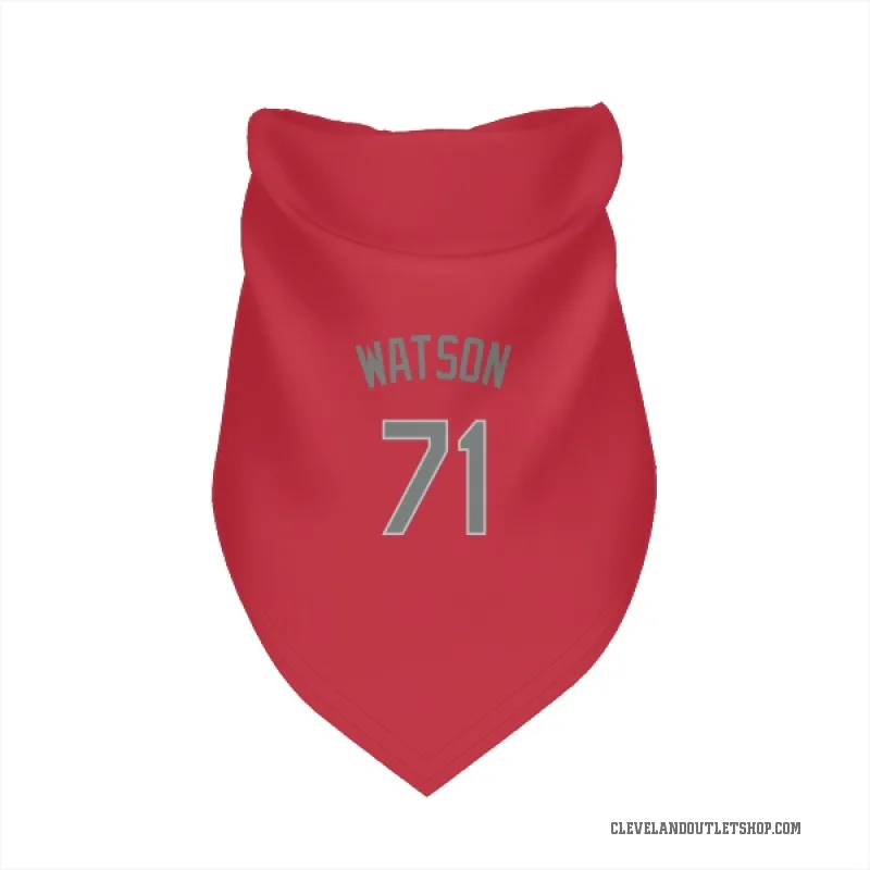 Kahlil Watson  Red Cleveland Guardians  Gray Cat & Dog Pet Bandana