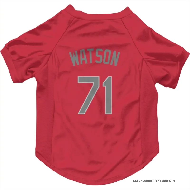 Kahlil Watson  Red Cleveland Guardians  Gray Cat & Dog Pet Jersey