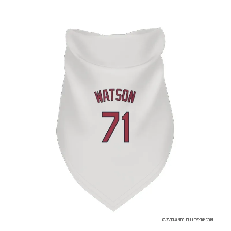 Kahlil Watson  White Cleveland Guardians  Cat & Dog Pet Bandana