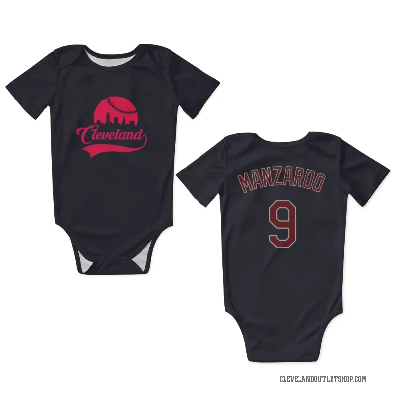 Kyle Manzardo  Navy Cleveland Guardians  Newborn & Infant Bodysuit
