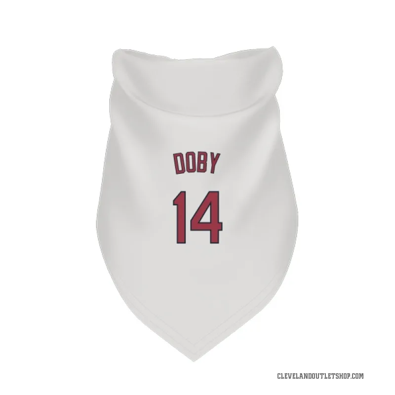 Larry Doby  White Cleveland Guardians  Cat & Dog Pet Bandana