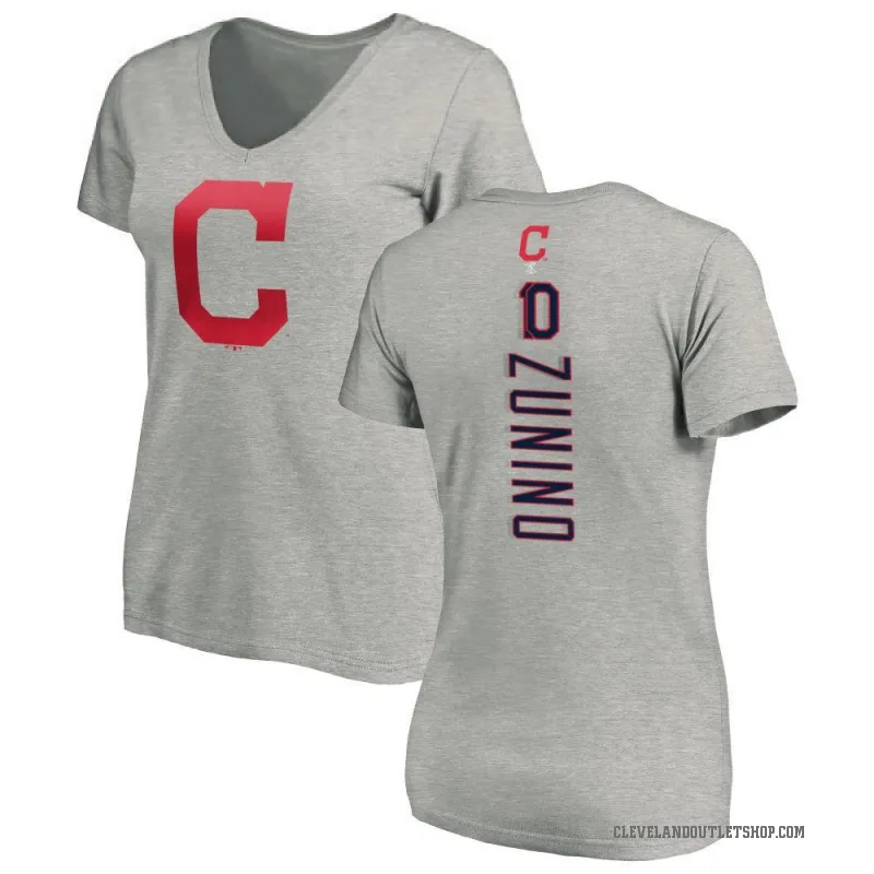 Mike Zunino Women's Ash Cleveland Guardians Backer Slim Fit T-Shirt -