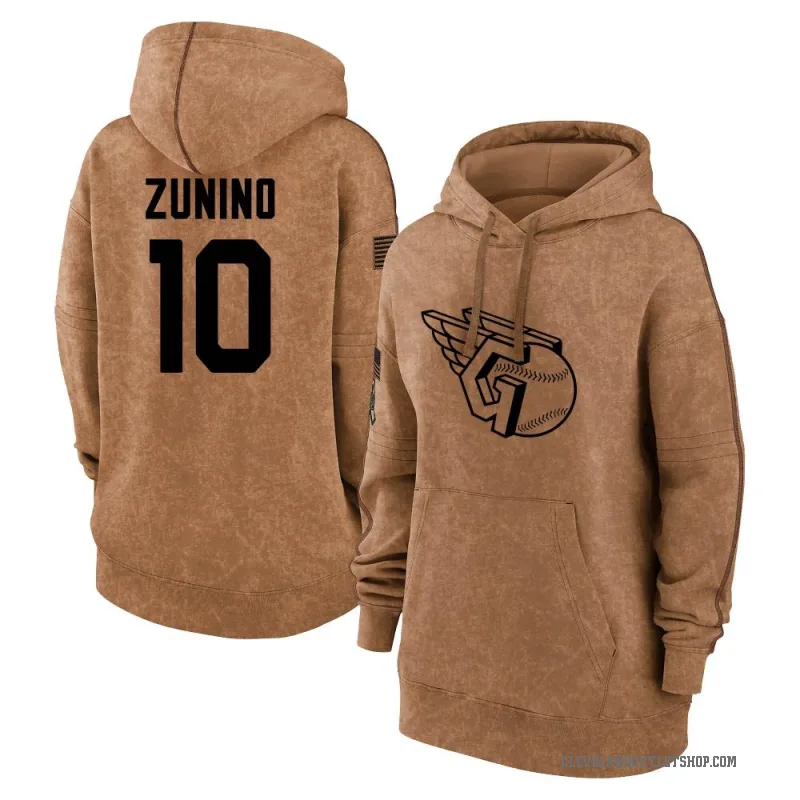 Mike Zunino Women's Brown Cleveland Guardians 2023 Salute to Service Pullover Hoodie