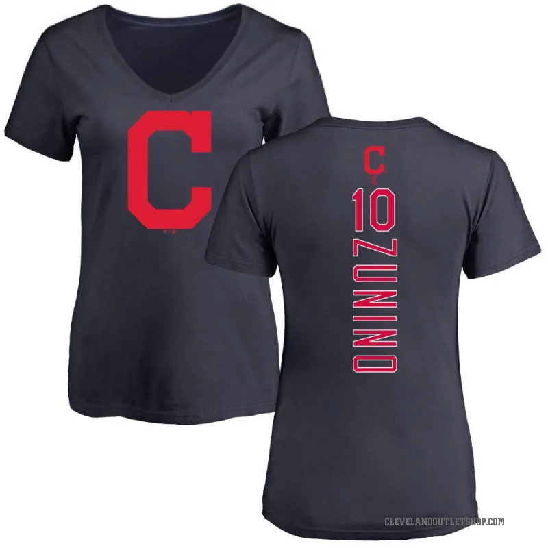 Mike Zunino Women's Navy Cleveland Guardians Backer Slim Fit T-Shirt -