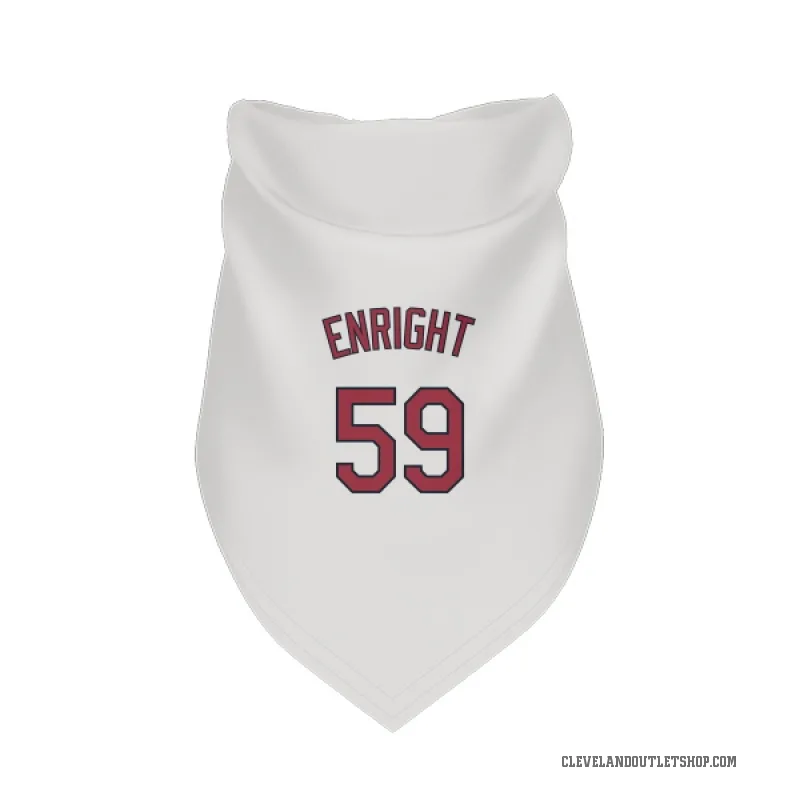 Nic Enright  White Cleveland Guardians  Cat & Dog Pet Bandana