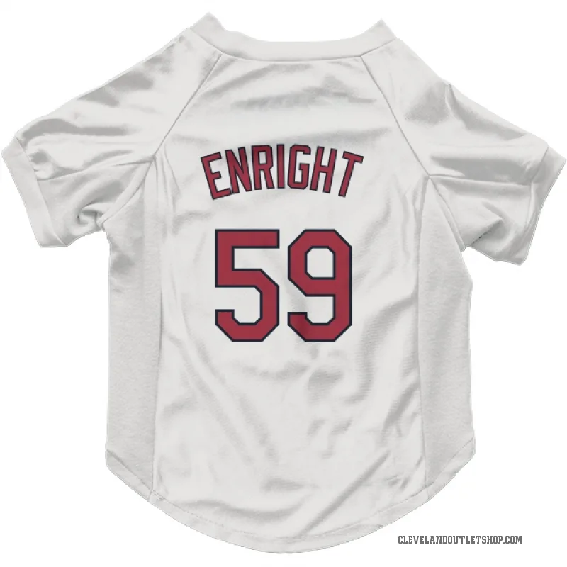 Nic Enright  White Cleveland Guardians  Cat & Dog Pet Jersey