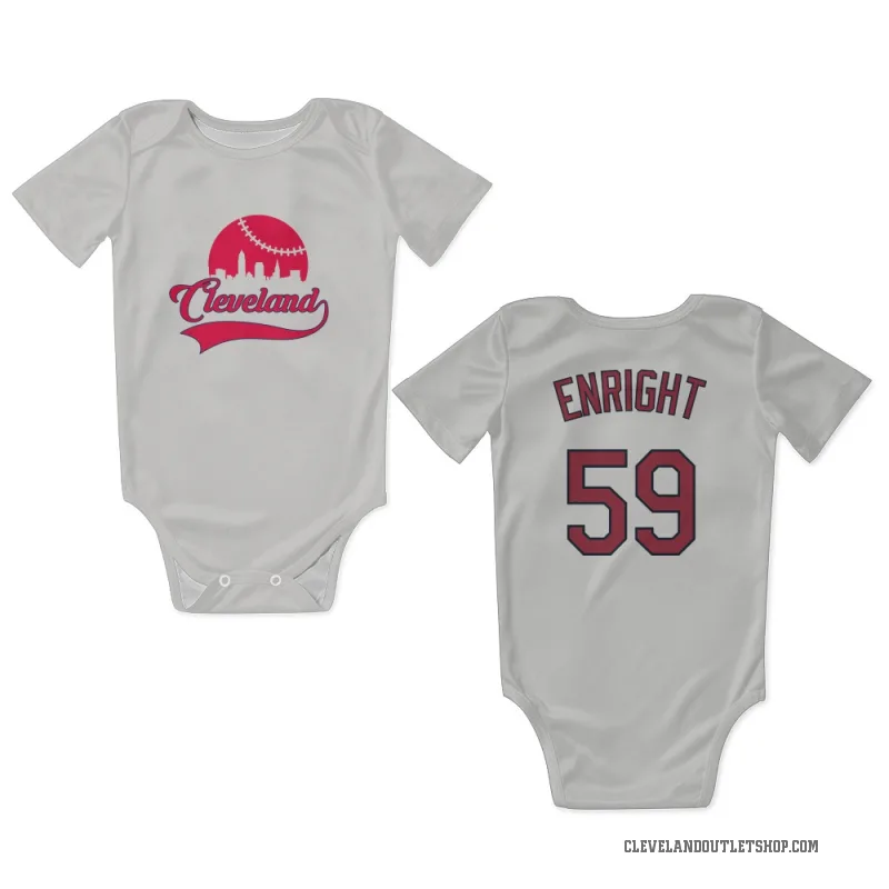 Nic Enright  White Cleveland Guardians  Newborn & Infant Bodysuit