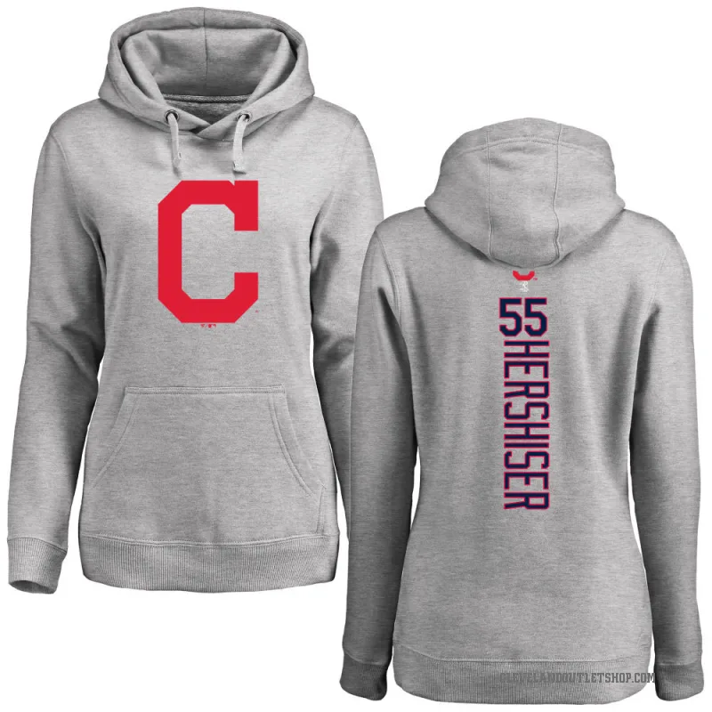 Orel Hershiser Women's Cleveland Guardians Ash Backer Pullover Hoodie