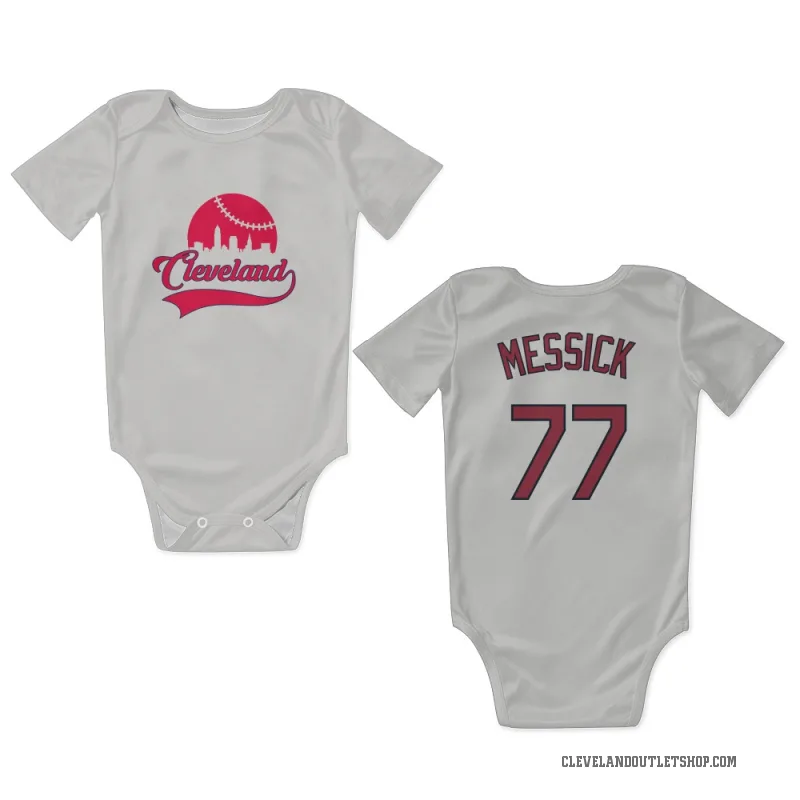 Parker Messick  White Cleveland Guardians  Newborn & Infant Bodysuit