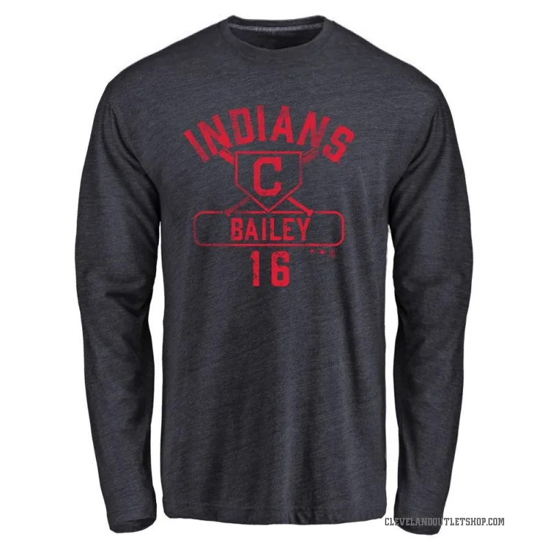 Patrick Bailey Men's Navy Cleveland Guardians Base Runner Long Sleeve T-Shirt -