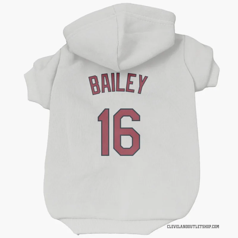 Patrick Bailey  White Cleveland Guardians  Cat & Dog Pet Hoodie