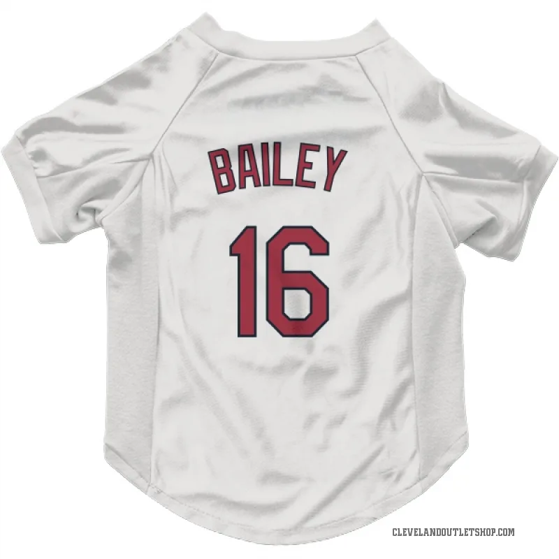 Patrick Bailey  White Cleveland Guardians  Cat & Dog Pet Jersey