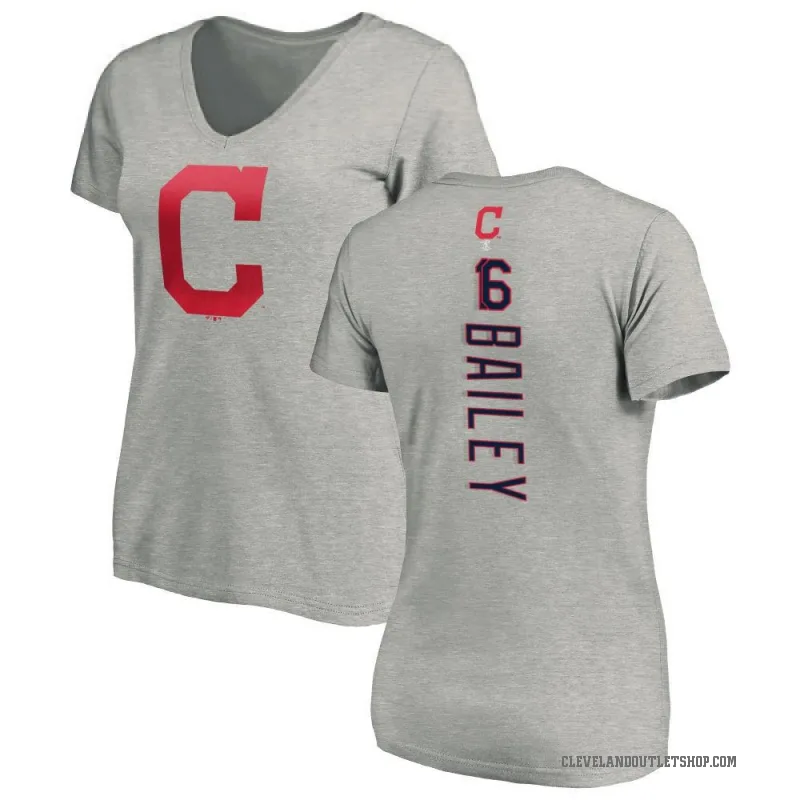 Patrick Bailey Women's Ash Cleveland Guardians Backer Slim Fit T-Shirt -