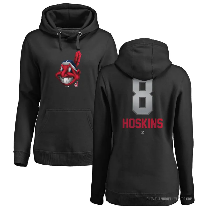 Rhys Hoskins Women's Black Cleveland Guardians Branded Midnight Mascot Pullover Hoodie -