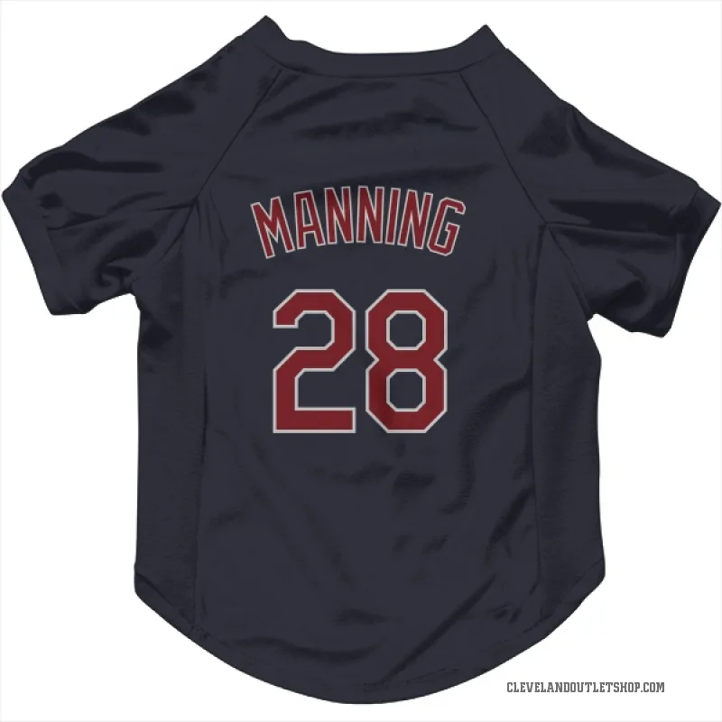 Rick Manning  Navy Cleveland Guardians  Cat & Dog Pet Jersey