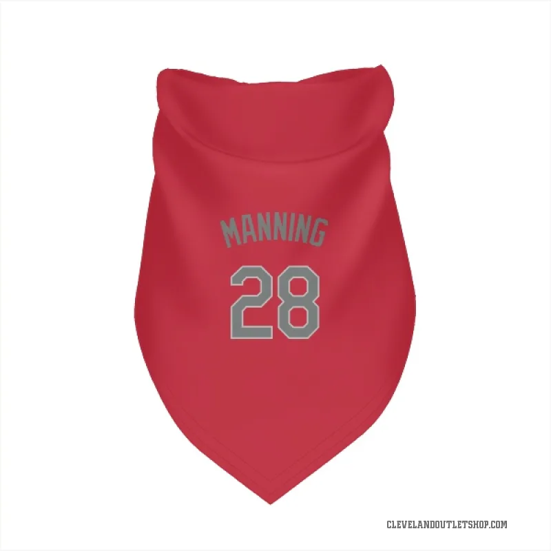 Rick Manning  Red Cleveland Guardians  Gray Cat & Dog Pet Bandana