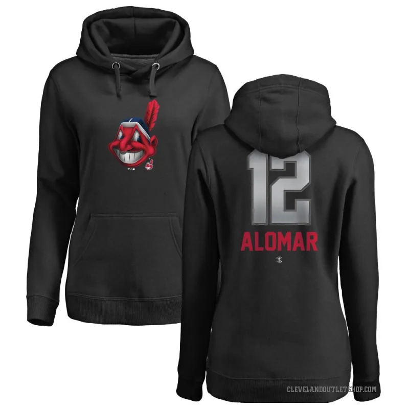 Roberto Alomar Women's Black Cleveland Guardians Branded Midnight Mascot Pullover Hoodie -
