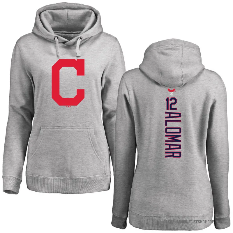 Roberto Alomar Women's Cleveland Guardians Ash Backer Pullover Hoodie