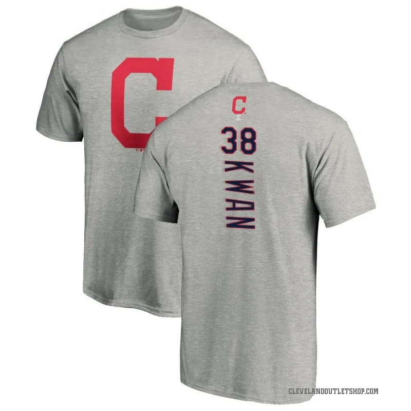 Steven Kwan Men's Ash Cleveland Guardians Backer T-Shirt -