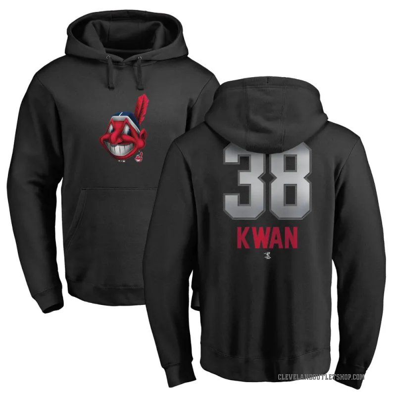 Steven Kwan Men's Black Cleveland Guardians Branded Midnight Mascot Pullover Hoodie -