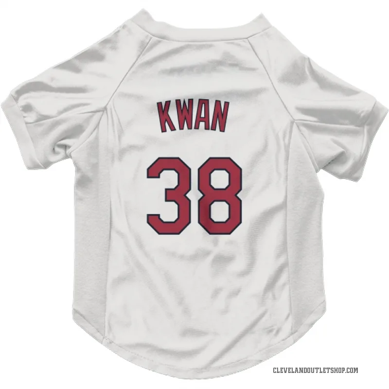 Steven Kwan  White Cleveland Guardians  Cat & Dog Pet Jersey