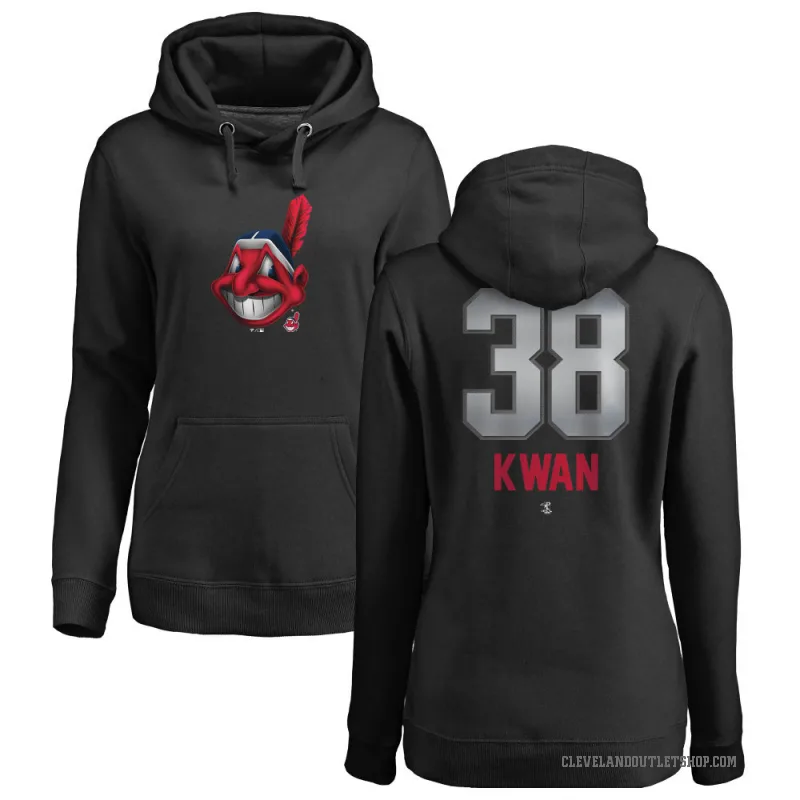 Steven Kwan Women's Black Cleveland Guardians Branded Midnight Mascot Pullover Hoodie -